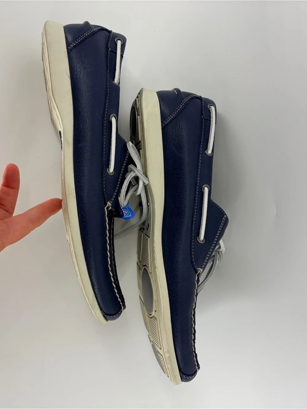 Rockport Men’s Leather Boat Shoes Dock Siders Navy Blue  Sz 12M